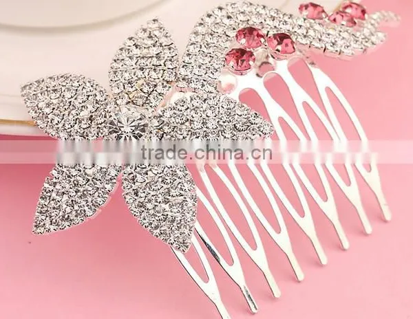 Fancy Bridal Head Piece Rhinestone Hair Comb High-end Hair Accessories photo-5