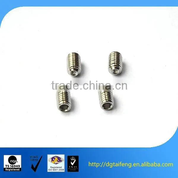 zinc plated iron socket cup point set screw