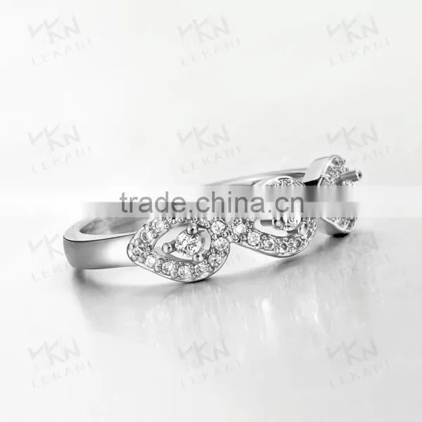 SGS Certified LEKANI 18K Gold Plated Latest Design Diamond Ring for Sale photo-6