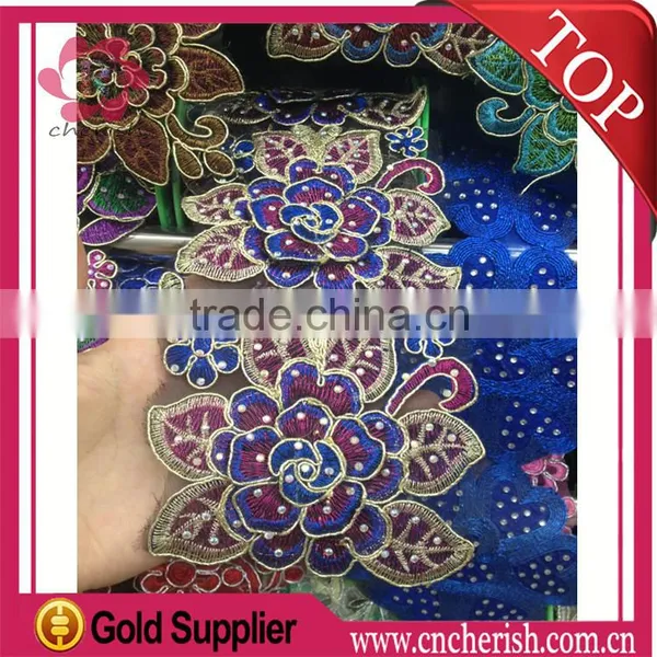 Hot Sale Embroidery Lace Fabric in Beads Lace for Women Dress as the Trade Assurance Quality Choice
