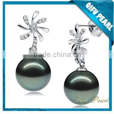 2014 New Arrival Designs Double Pearl Earrings Findings photo-3