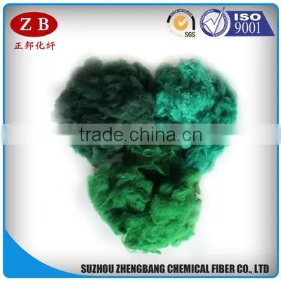 Green Color Regenerated Polyester Staple Fiber for Needle Punch Nonwoven photo-3