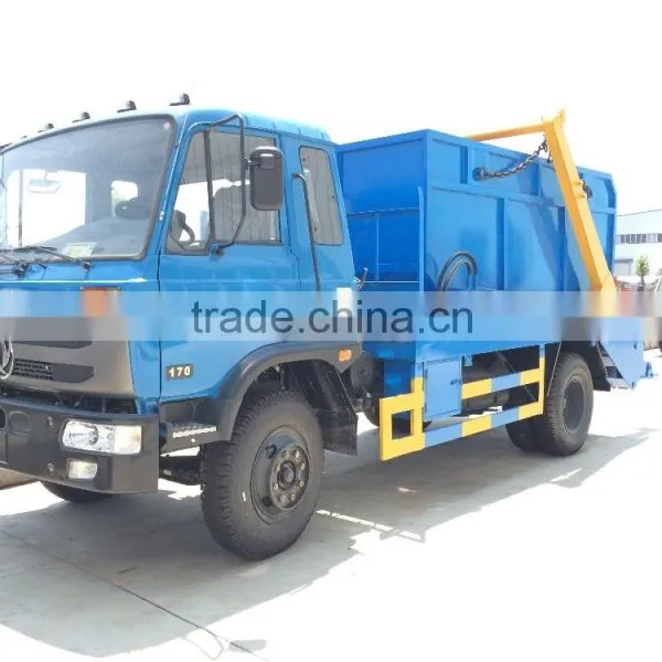 8 m3 Skip Loader Garbage Truck, 8 Ton Hydraulic Swinging Garbage Truck, Hydraulic Lifter Container Garbage Truck