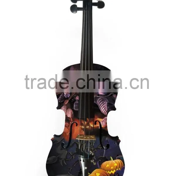 Unique Art With Halloween Theme Style Violin Art Painting photo-3
