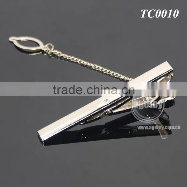 Wholesale Gentleman Silver Simple Necktie Tie Clip Bar Pin Practical Men Style Metal Blank Cheap Tie Clips photo-3
