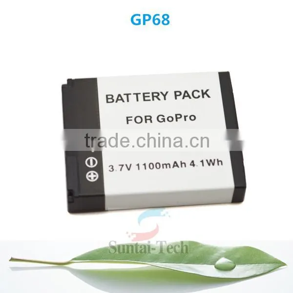 2016 Gopros Accessories for Gopros Battery for go Pro Heros 2/1 ,1100mAh,AHDBT-001 GP68