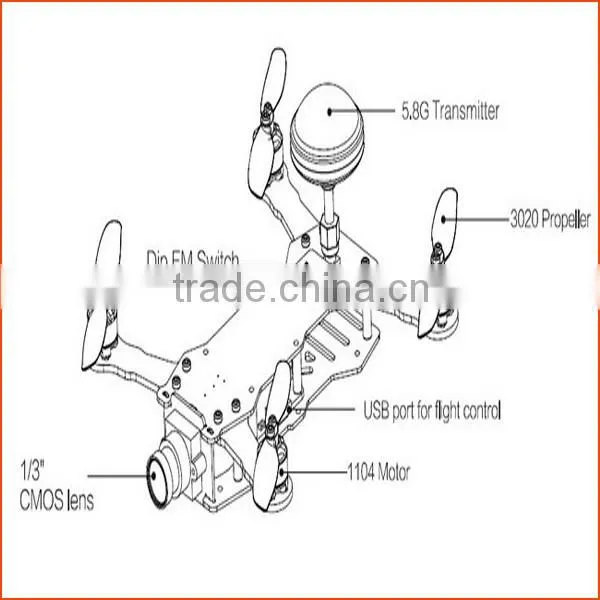 Maytech Mini Quadcopter FPV Racer Kit 160 Frame With Carbon Fiber Materia photo-6
