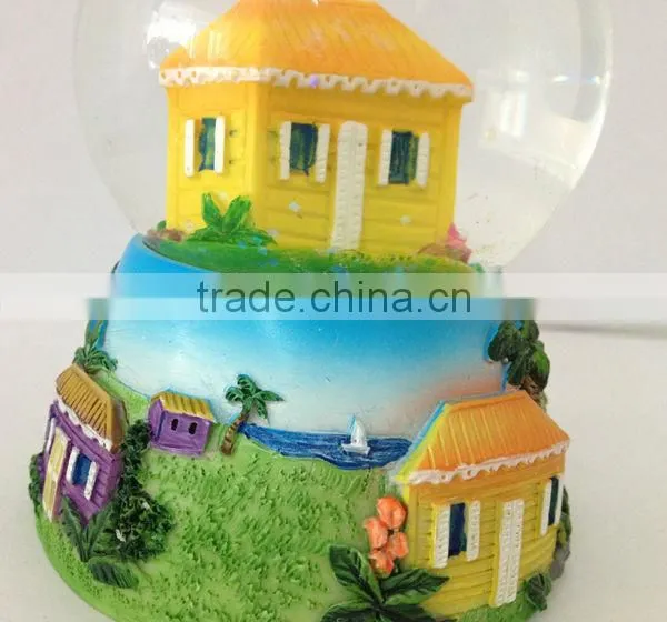 Resin Snow Globe With Beach House Designs photo-4