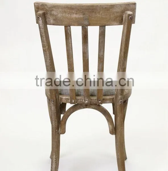 Antique French Style Fabric Seat Dining Table and Chair/ Restaurant Dining Sets(CH-272-OAK,DT-413-OAK) photo-4