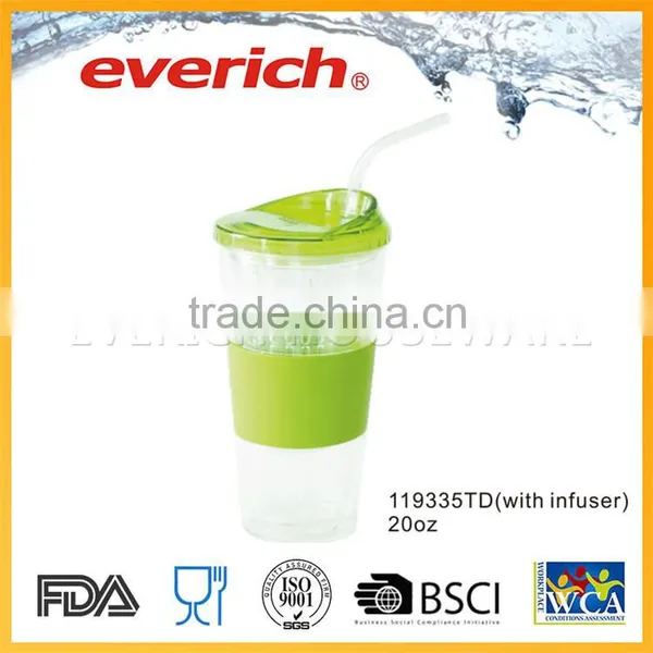 Resist High Temperature Eco-friendly Large Plastic Cup With Straw photo-3