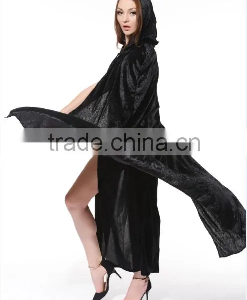 Halloween Hot Sale Black Mysterious Women Fancy Dress Suit Party Costume photo-2