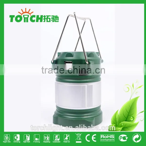 Green Color Rechargeable Lantern ABS Plastic Camping Lantern 3*AA Battery With Solar Charger Camp Lantern Light photo-3