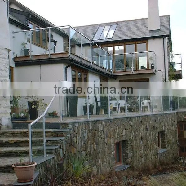 Glass Balcony Railing Stainless Steel Side Mount Railing Post Handrail photo-5