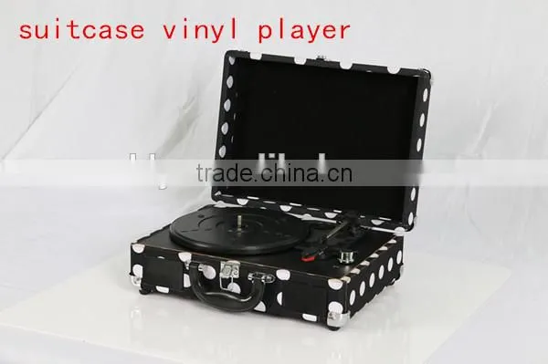 2015 Portable Suitcase Turntable Player Vinyl Records ,bluetooth Turntable photo-2