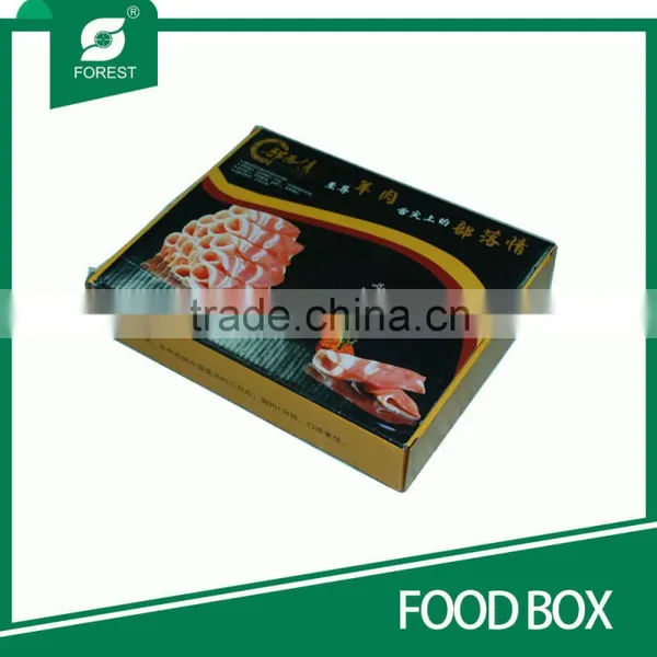 HIGH QUALITY ENVIRONMENTAL CARDBOARD FOOD BOX FOR BEEF MEAT PACKAGING WITH PE COATED photo-6