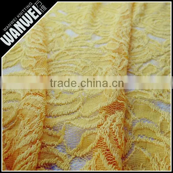Light Orange Voile Pressure Yarn Discount Promotion Antigue Fabric for Wedding Dress Hollow Worsted Nylon Spandex Cotton Lace photo-5