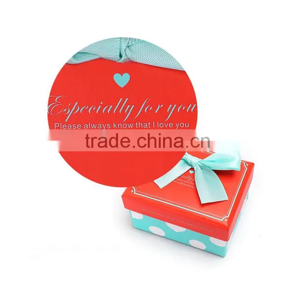 Glossy Lamination Paper Wedding Invitation Box With Bow photo-4