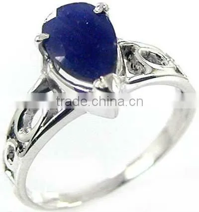 Beautiful ! BLUE SAPPHIRE Ring & .925 Sterling Silver Ring Online Silver Jewelry Wholesaller