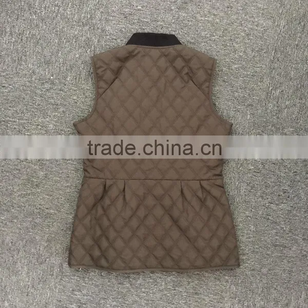 Women Elegant Slim Green Winter Vest photo-5