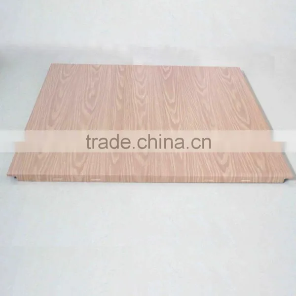 600 * 600mm Wood Grain Suspended Aluminum Ceiling Open Frame Ceiling Clip In Ceiling Tile photo-2