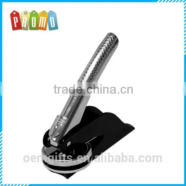 Ideal Round Pocket Size Chrome Embossing Seal photo-2