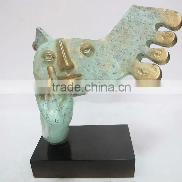 Resin Face Figurine for Hotel Decoration