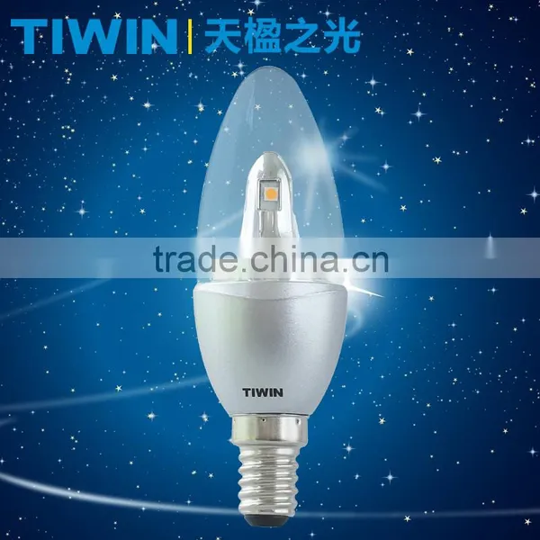 TIWIN 4W 3000K Glass E14 Candle LED Light With CE ROHS TUV GS photo-3