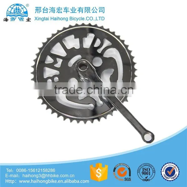Wholesale Bike Parts Fixed Gear 28/38/48T Iron Chainwheel With Crank