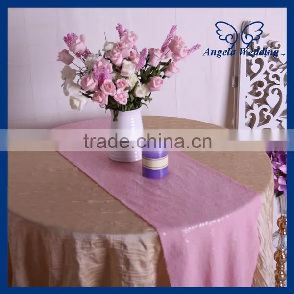 RU009P New Tiny Pink Sequins Table Runner photo-2