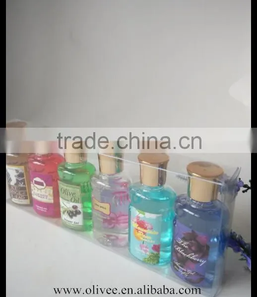 Flower Herbal Fragrances 65ml Moisturizing Body Gel Shower Gel Set With PVC Folded Box photo-5