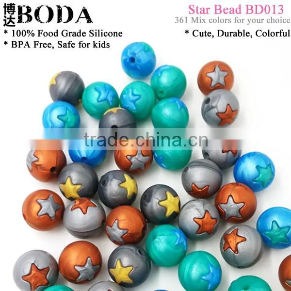 The Lovely Baby Teething Toys Flower Round Bead Silicone Beads photo-6