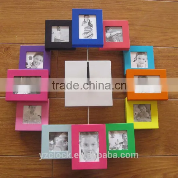 Fashion Wall Clock With 12 Photo Frames 2015 photo-2