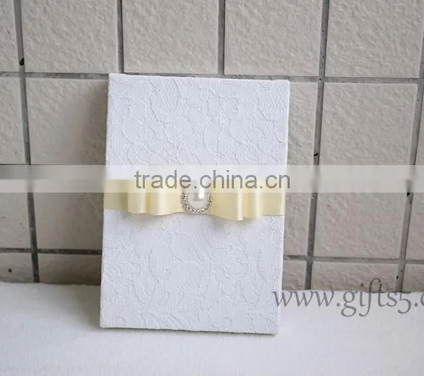 Handmade Elegant White Lace Wedding Invitation Boxes photo-3