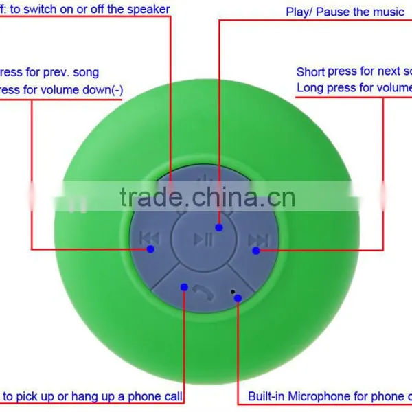 2016 Newest Mini Waterproof Outdoor Portable Speakers Bluetooth With Sucker photo-4