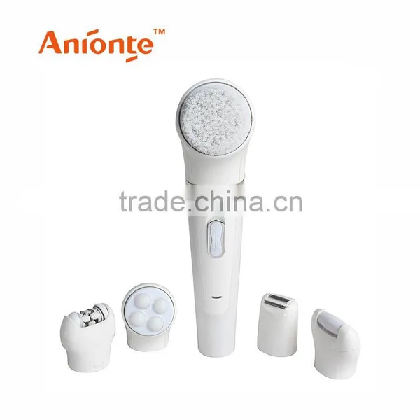 5 Interchangeable Attachment Washable Face Massager/Facial Brush/Lady Shaver photo-3