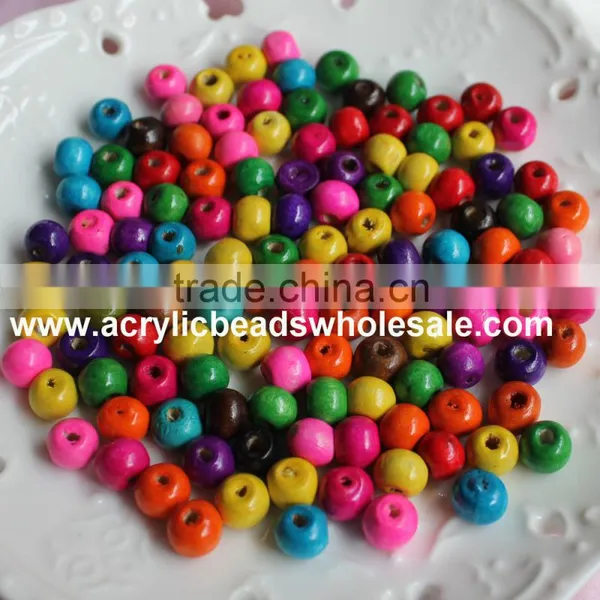 Diy Mixed Colorful Cube Wooden Bead Wholesale 5/6/8mm For Children Jewelry Kits photo-4
