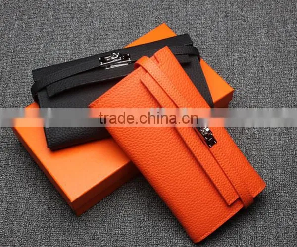 Cheap Genuine Cow Leather Wallet Women's Long Wallet photo-6