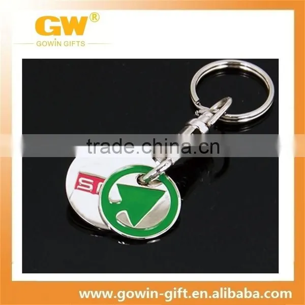 Wholesale Design Your Own Cheap Shopping Cart Metal Custom Trolley Coin Keyring