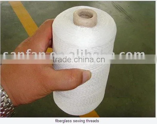 100% fiberglass sewing thread with PTFE dipping for industrial use