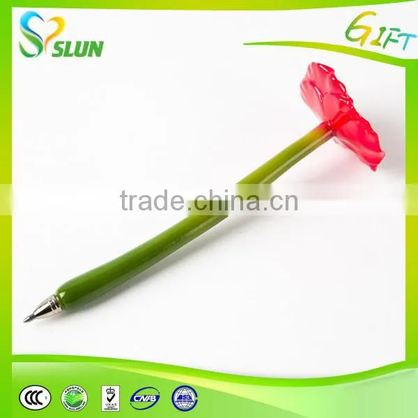 2015 Hot Fashion Rubber Flower Ballpoint Pen, Pen Flower photo-6