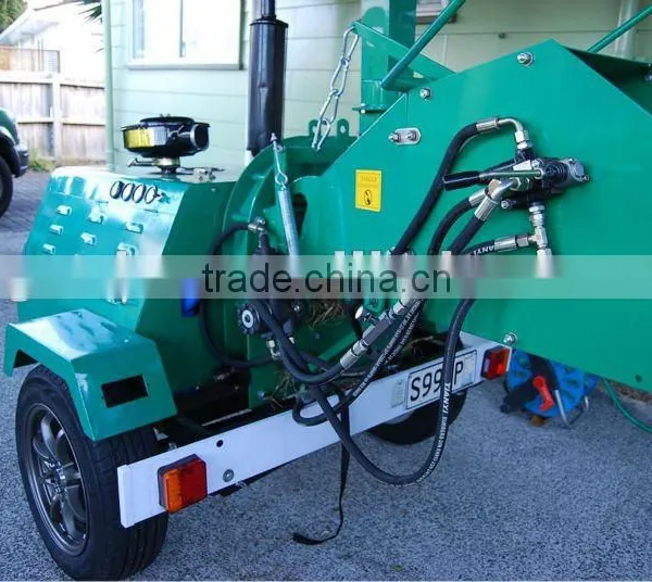 CE Approval Diesel Wood Chipper, Wood Shredder, 40HP Hydraulic Feeding Rolls photo-4