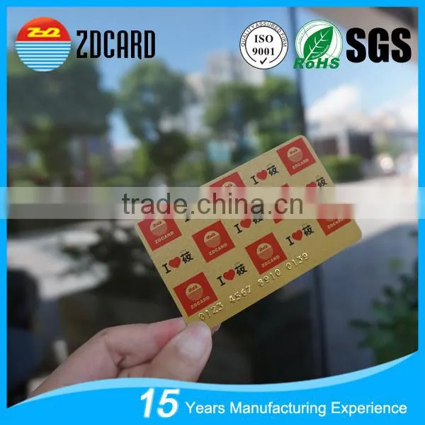 Hot Stamping Gold Embossed Number Plastic Loyalty Card photo-3