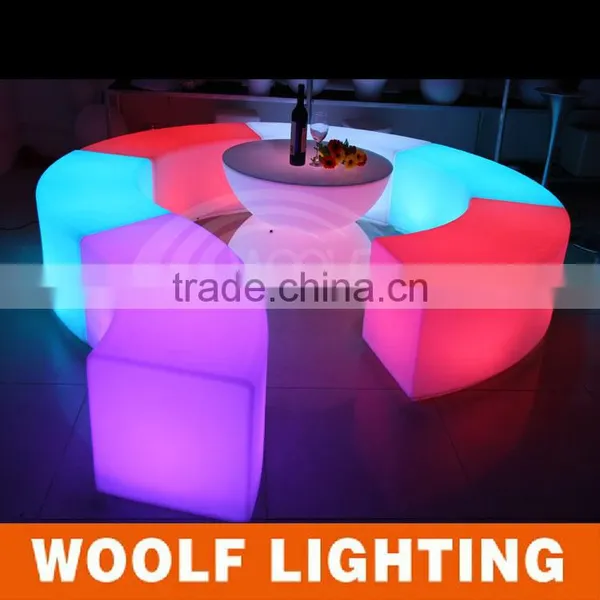 2014 Hot Sale Rechargeable Battery Color Changing Plastic LED Bar Chair photo-4