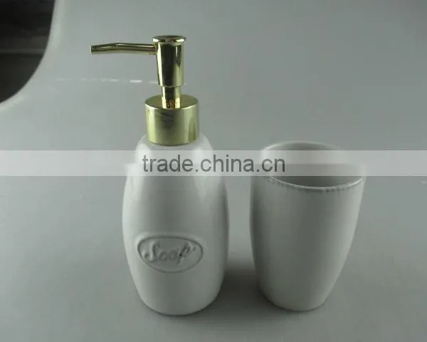 Stocklot Ceramic Bottle for Shower Cream/hand Wash Use With Mug photo-1