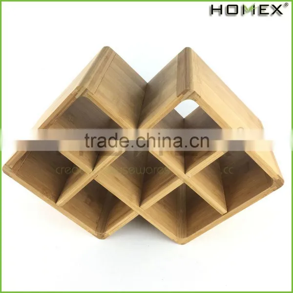 100% Natural Bamboo Unique Wine Rack/Wine Bottle Holder Homex-BSCI photo-2