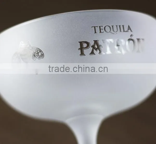 5oz Etched Laser Engrave Glass Sand Blasted Logo Wine Glass Cup photo-3