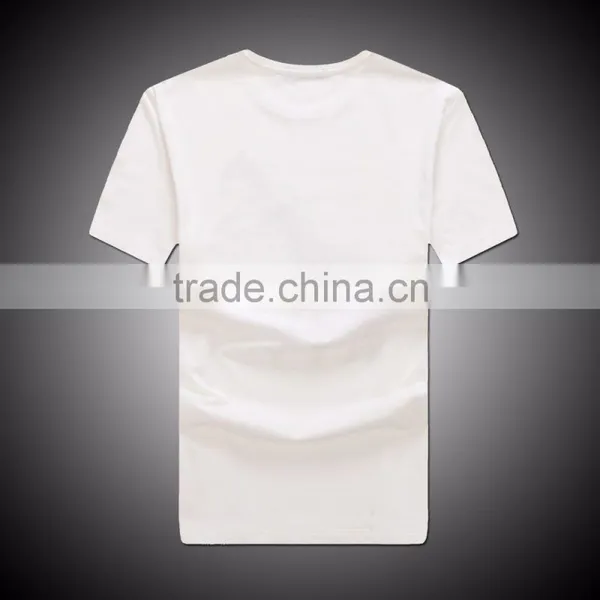 Custom Men Cotton Plain Printing Solid t Shirt photo-2