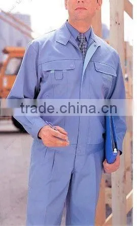 Summer Blue 100%Cotton Workwear Uniforms Industrial Uniforms