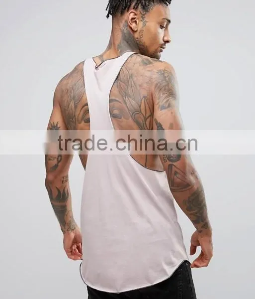 Cheapest High Quality New Design Summer Cool Custom Pink Gym Wear Comfortable 100% Cotton Fashion Men's Sport Burnout Tank Tops photo-2