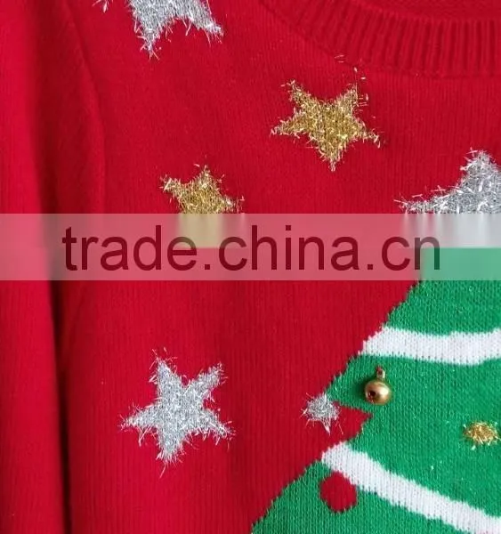 (KS015) Knitted Christmas Tree Women Christmas Sweaters photo-3
